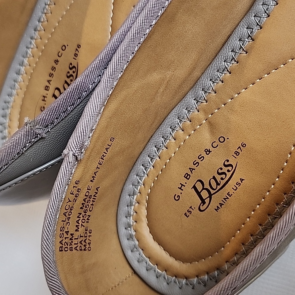 G.H. Bass & Co. Taupe Patent Ballet Flats - Picture 2 of 6